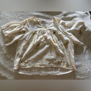 Madewell Sheer Cream Blouse size xs